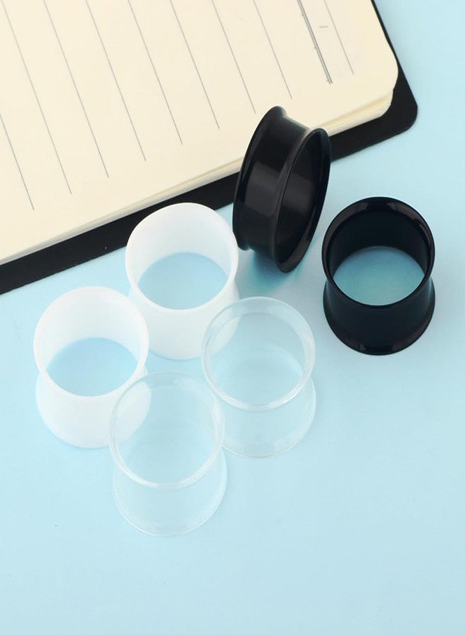 Decentraland 2 Pcs Black Simplicity Acrylic Double Flared Ear Gauges Ear Plugs Tunnels Body Piercing Jewelry 00g(10mm) - Image 5